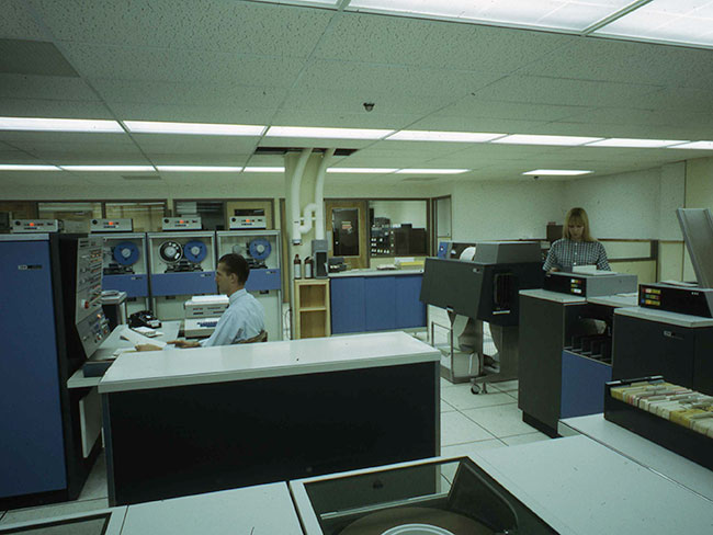 The automated multiphasic health test was supported by the IBM System 360 in the Kaiser Permanente Oakland Hospital computer center in 1966. 